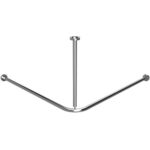 Corner shower curtain holder assembled, 1300 × 1300 mm