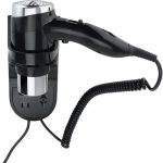 Hairdryer wall-mounted, 1600W, black