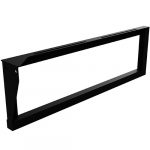 Washbasin console with towel holder, 490 mm, max load 50 kg, right, black