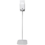 Automātisks dezinfekcijas līdzekļa dozators ar statīvu, 1100 ml, plastmasa/tērauds, balts