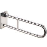 HELP: Съемный откидной поручень, 600 мм, с крышкой, нерж. сталь, глянец