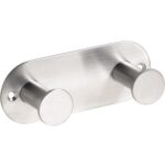 EASY01: Hanger with 2 hooks, brushed