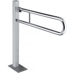 HELP: Folding grab bar U-shaped, ground mounted 850 mm, stainless steel, matt, without cover