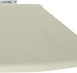 Dušas sēdeklis, krēmbalta plastmasa, nerūsējošais tērauds