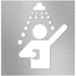 Табличка - Душевая, квадрат, мат