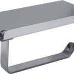 Tualetes papīra turētājs ar plauktu