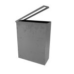 Waste bin, 25 l, stainless steel, matt
