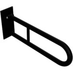 HELP: Folding grab bar in U shape, 600 mm, with cover, black
