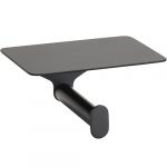 ORGANIC BLACK: Toilet paper holder with shelf
