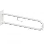 HELP: U formas rokturis ar TP turētāju, 813 mm, balts, bez pārsega