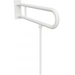 HELP: Salokāms U formas rokturis ar atbalstu 813 mm, balts, bez pārsega