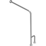 HELP: Foldable grab bar rightward, brushed with cover, stainless steel, matt