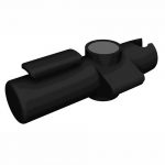 Dušas galvas turētājs, melns