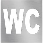 Piktogramma - WC, kvadrātveida, matēta