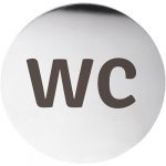 HOME: Табличка – WC, круг, блеск