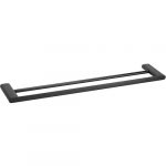 ORGANIC BLACK: Double towel holder, 600 mm