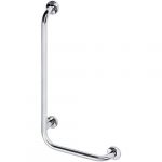 HELP: Wall support grab bar leftward, 890 mm, brushed, with cover, stainless steel
