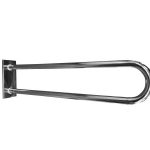 HELP: Oпopный U-образный поручень 850 мм, с крышкой, нерж. сталь, глянец