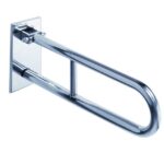 HELP: Salokāms U formas rokturis 600 mm, nerūsējošais tērauds, pulēts, ar vāku