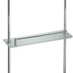 OMEGA: Triple glass shelf with rail, 400 mm