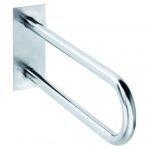 HELP: Grab bar in U shape 600 mm, stainless steel, polished, with cover
