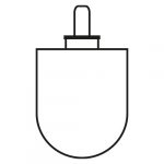 Spare toilet brush without handle for 118113092, 131567277, white