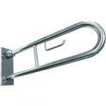 HELP: Salokāms U formas rokturis ar TP turētāju 900 mm, nerūsējošais tērauds, matēts, ar vāku