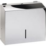 Paper towel dispenser, 245 mm, stainless steel, polished