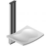 HELP: Reversible shower seat, aluminium, plastic white