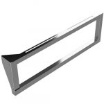 Izlietnes konsole ar dvieļu turētāju, 490 mm, maksimālā slodze 50 kg, kreisā puse, pulēta, nerūsējošā tērauda