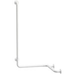 HELP: Foldable shower grab bar with vertical support leftward without cover, white