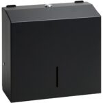 Papīra dvieļu dozators, 245 mm, nerūsējošā tērauda, melns