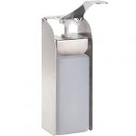Sviras tipa ziepju dozators 1000 ml, nerūsējošais tērauds/plastmasa, matēts