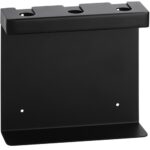 Trīskāršais turētājs ziepju dozatoram, kvadrātveida, melns