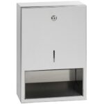 Papīra dvieļu dozators atvērts, nerūsējošā tērauda, matēts