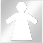 Табличка - Женский туалет, квадрат, блеск