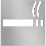 Табличка - Место для курения, квадрат, мат