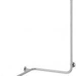 HELP: Dušas rokturis ar vertikālu atbalstu pa labi, birstēts, ar pārvalku, nerūsējošais tērauds