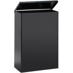 Контейнер для мусора настенный, 6 л, нерж. сталь, черный