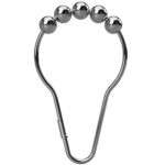 Steinless steel hooks for shower curtains (12 pcs.)