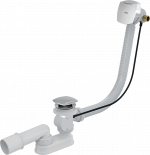 Bath pop-up waste and trap, with overflow filler, A564crm3 chrome Alca