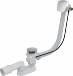 Сифон и слив-перелив для ванны, с переливным отверстием, металл Хром A564km1 Alca