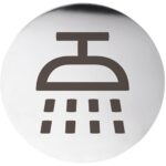 HOME: Pictogram – Shower, circle, polished