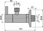 Angle valve with a filter 1/2"×3/8 ARV001 Alca - Image 14