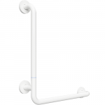HELP: Salokāms sienas atbalsta rokturis kreisajam virzienam 680 mm, balts ar vāku