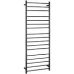 Heated towel rail 600x1680 mm, 285W, stainless steel, black