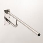 HELP: Folding grab bar 760 mm, stainless steel, brushed, without cover