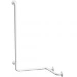 HELP: Foldable shower grab bar with vertical support leftward, white with cover
