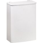 Pie sienas stiprināms atkritumu konteiners, 5 l, nerūsējošā tērauda, balta