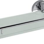 OMEGA: Glass shelf with rail, 300 mm